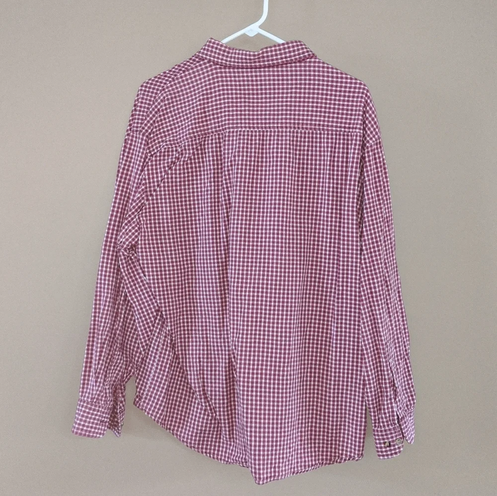 Highland Outfiters Red Checkered Button Down